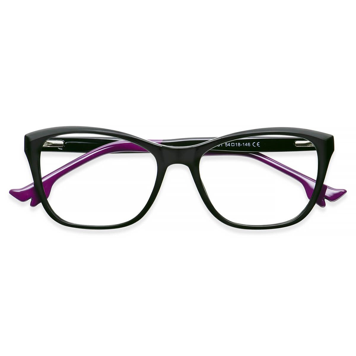 W2045 Cat-eye Butterfly Black Eyeglasses Frames | Leoptique