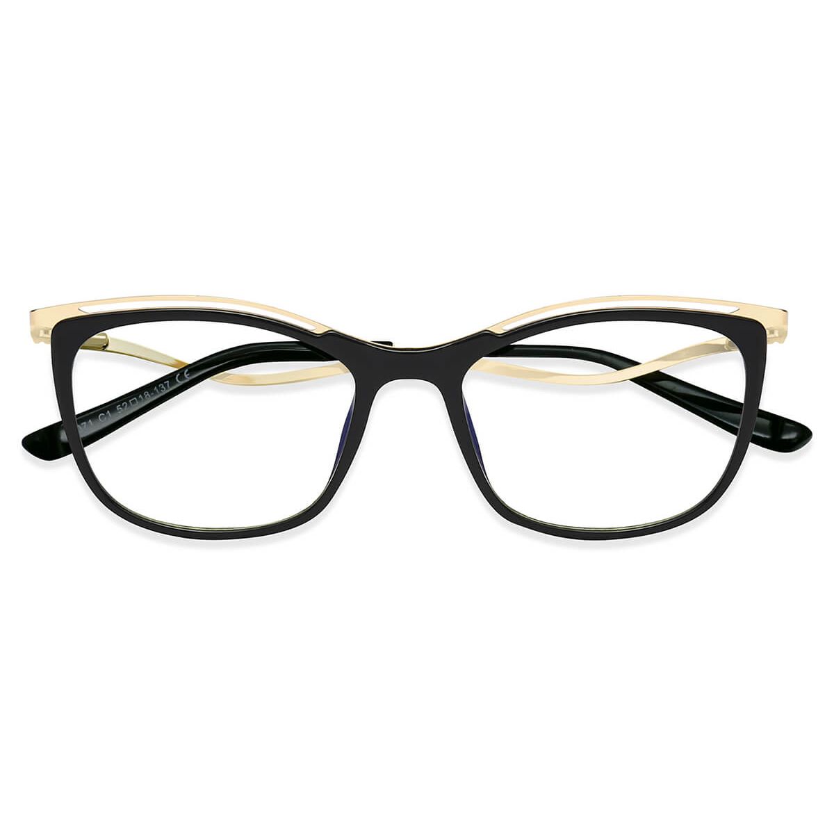 W2071 Rectangle Black Eyeglasses Frames Leoptique 6904