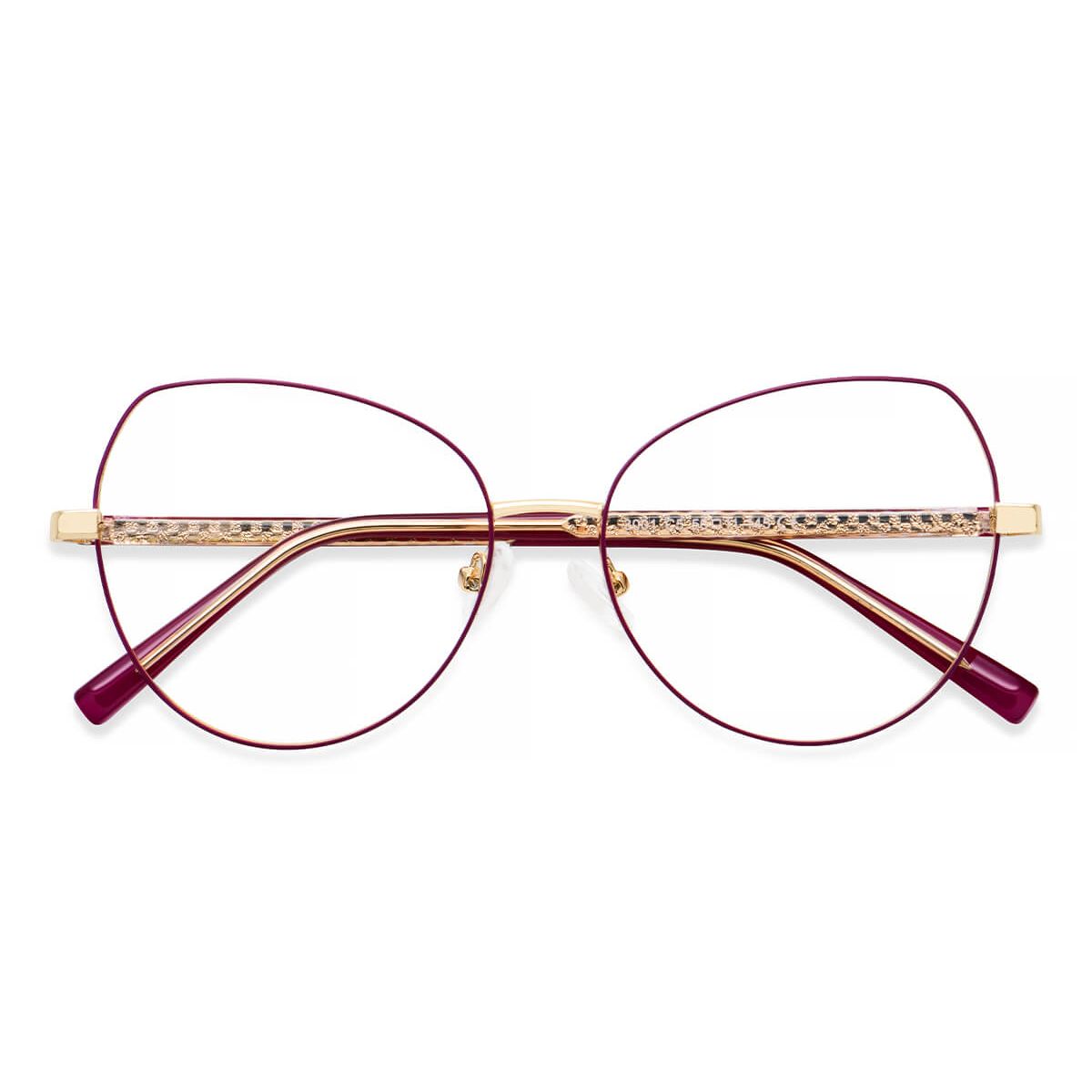 W3001 Round Red Eyeglasses Frames Leoptique