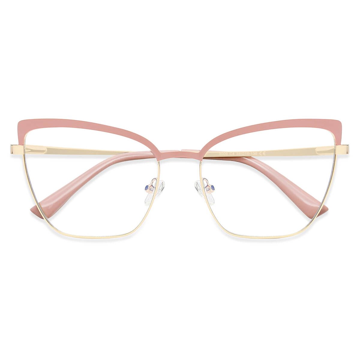 W3009 Cat-eye Butterfly Browline Pink Eyeglasses Frames | Leoptique