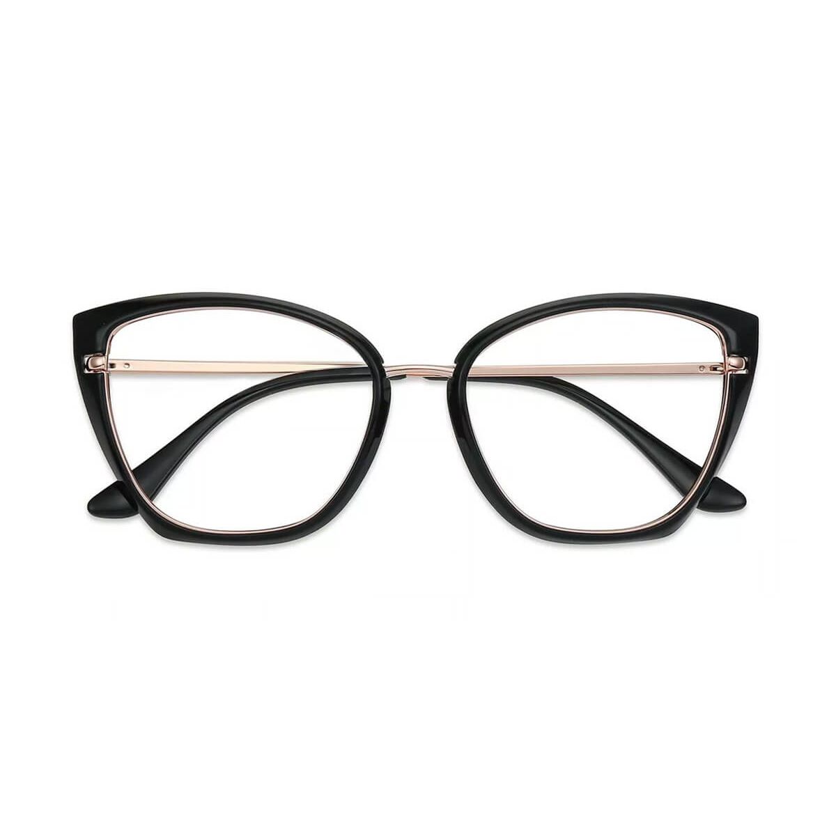WB605 Cat-eye Aviator Black Eyeglasses Frames | Leoptique