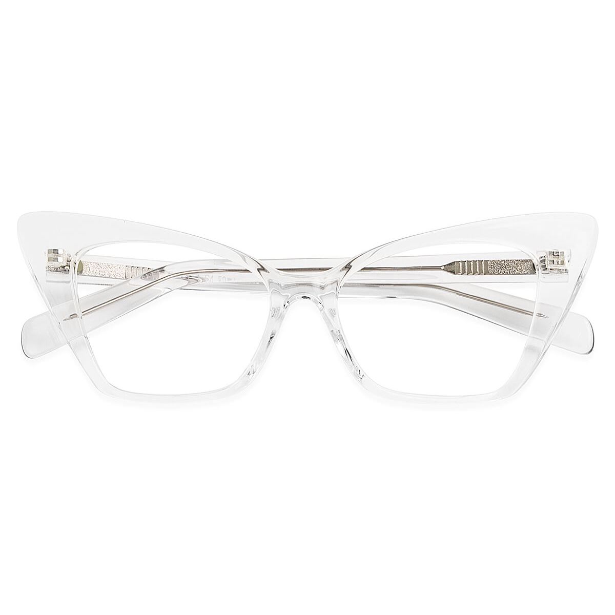 WY-Z1001 Cat-eye Butterfly Clear Eyeglasses Frames | Leoptique