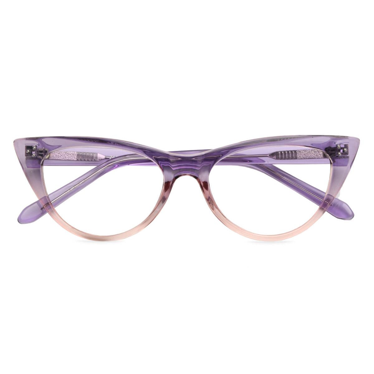 Wy Z1008 Cat Eye Purple Eyeglasses Frames Leoptique