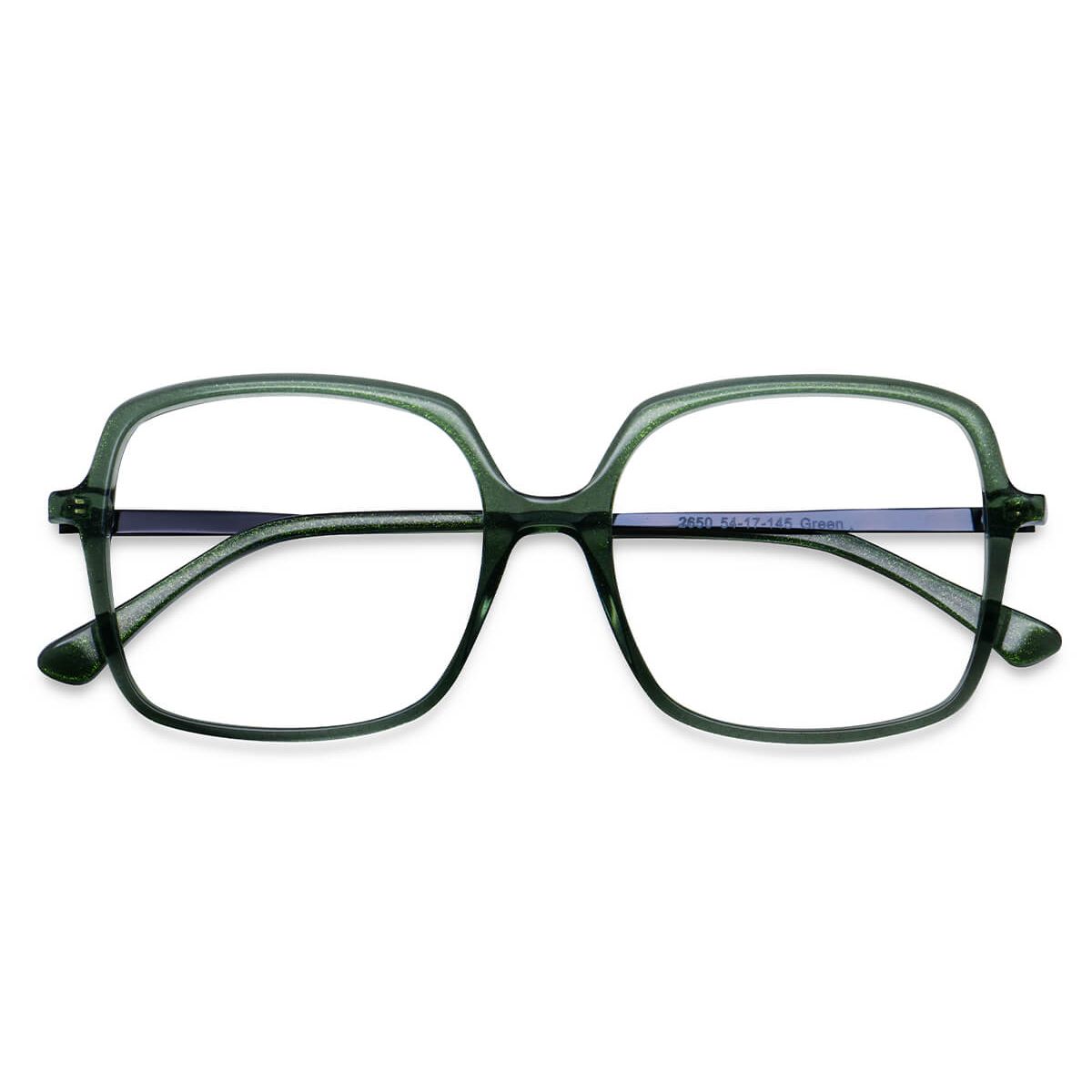 Xn 2650 Square Green Eyeglasses Frames Leoptique