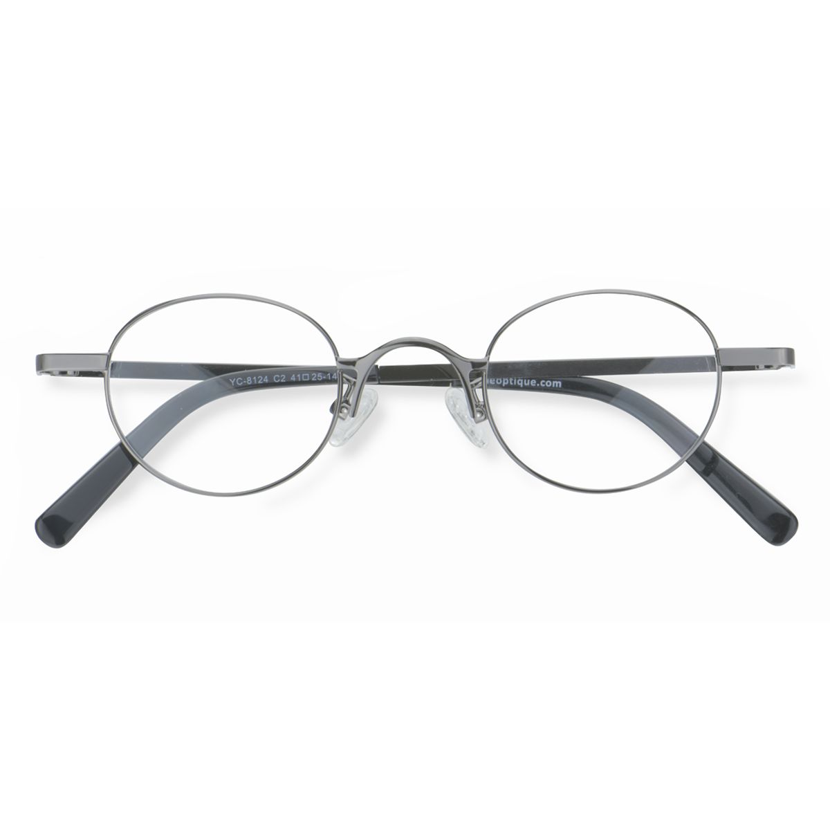 YC-8124 Oval Silver Eyeglasses Frames | Leoptique