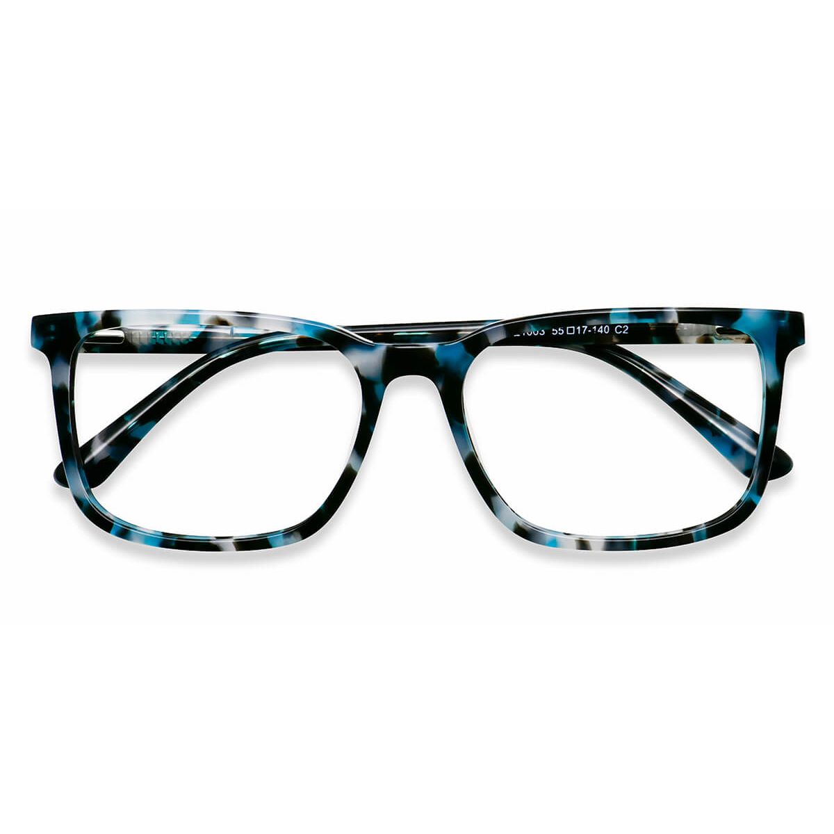 Z1003 Rectangle Floral Eyeglasses Frames | Leoptique