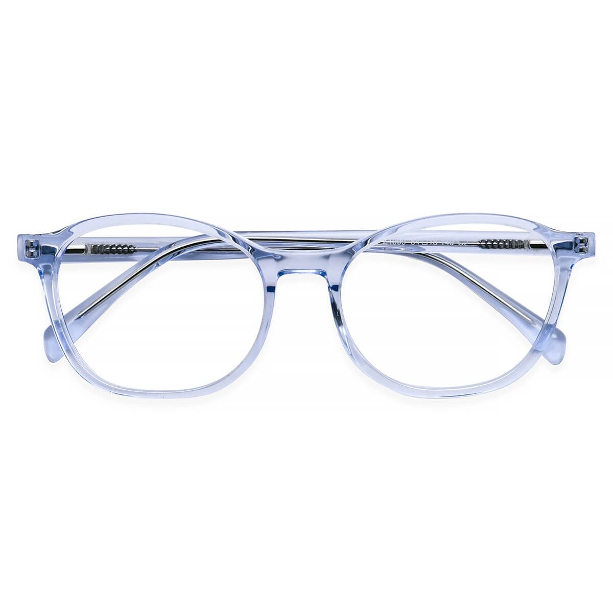 Z1009 Oval Blue Eyeglasses Frames | Leoptique