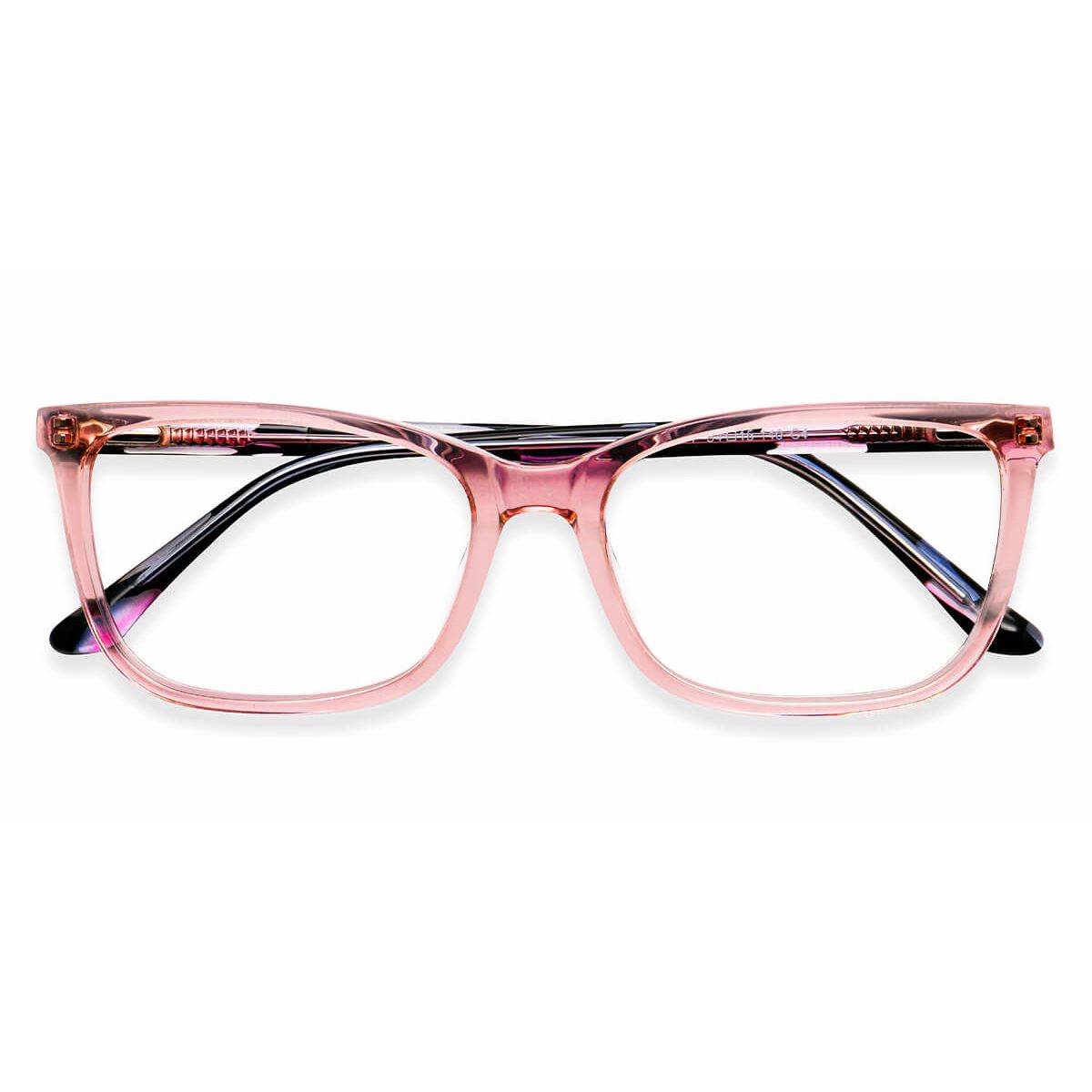 Z1011 Rectangle Wayfarer Pink Eyeglasses Frames Leoptique