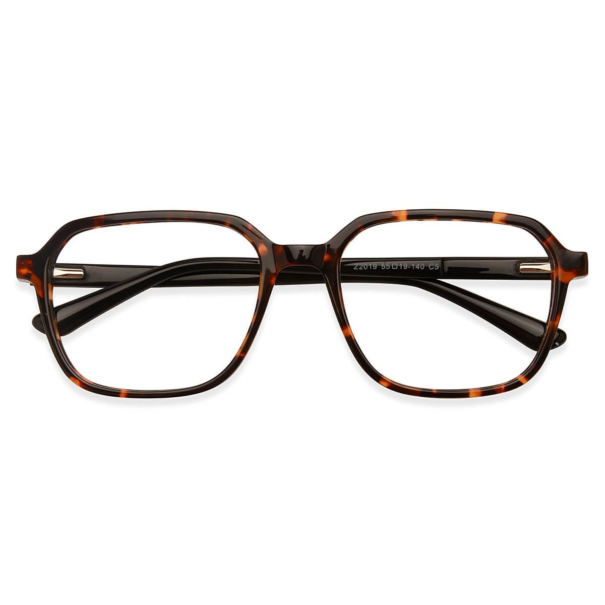 Z2019 Rectangle Tortoise Eyeglasses Frames | Leoptique