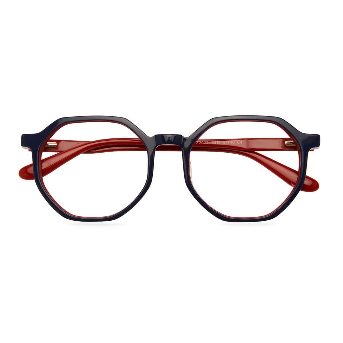 Z2022 Round Red Eyeglasses Frames | Leoptique