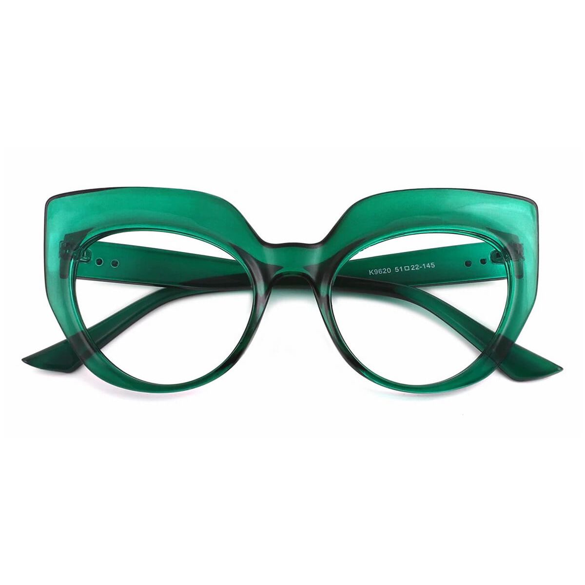 K9620 Oval Green Eyeglasses Frames Leoptique