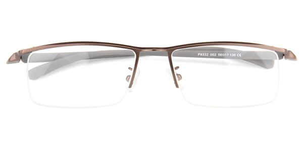 P8332 Rectangle Gray Eyeglasses Frames | Leoptique