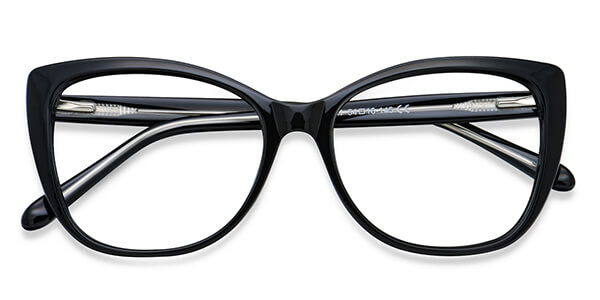 W2005 Oval Black Eyeglasses Frames | Leoptique