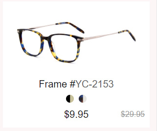  VO Frame #YC-2153 $9.95 $20.05 