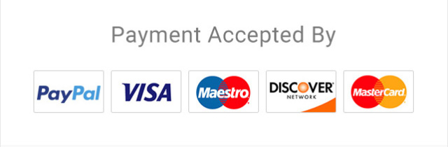 PAYMENT ACCEPTED BY PAYPAL VISA MAESTRO DISCOVER MASTERCARD
